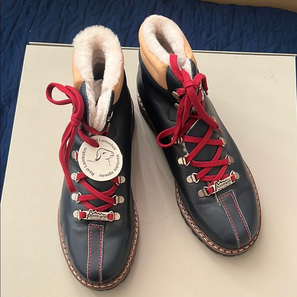 Women's Black and Red Boots